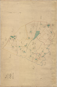204 Schattingskaart Dinther / district Boxtel nr 6, verzamelplan, schaal 1:10.000, bijgewerkt tot 1886