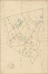 215 Schattingskaart Dongen / district Boxtel nr 6, verzamelplan, schaal 1:10.000, bijgewerkt tot 1886