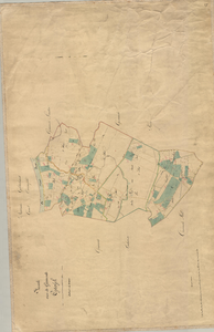 352 Schattingskaart Gassel / district 's-Hertogenbosch-Oost nr 17, verzamelplan, schaal 1:10.000, bijgewerkt tot 1886