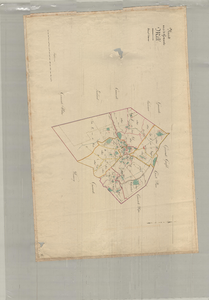 580 Schattingskaart Mill / district Boxtel nr 12, verzamelplan, schaal 1:20.000, bijgewerkt tot 1886
