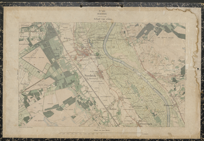 4.89 Topografische gedrukte kaarten van Boxmeer, nr. 612, verkend in 1890, schaal 1: 25000 (Boxmeer, Sambeek, Vortum, ...