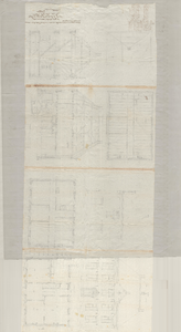 9.18 Calque van een potloodtekening van de nieuw te bouwen pastorie van Haps, 1861