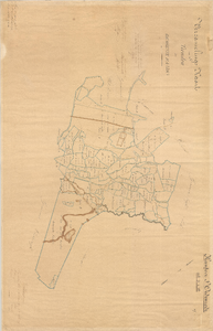 6 Verzamelings Kaart van de tienden der gemeente Haaren, met benaming van de tienden, 1867 (1868, 1876)