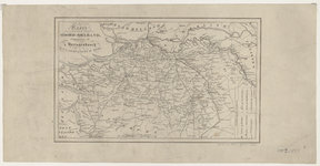 1295 Kaart van de provincie Noord-Brabant. Linksboven titel, rechtsonder kader met legende, daaronder tweede ...