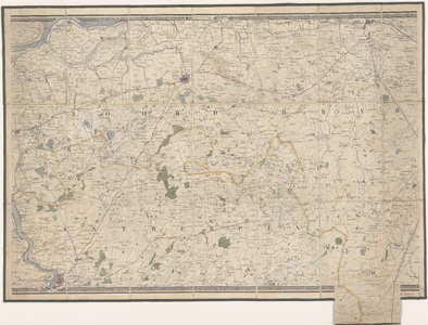 134 Tweede blad van een kaart (in 3 bladen) van de grensscheiding tussen Nederland en België, zoals die tijdens de ...