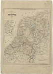 1409 Kaart van Nederland. Met Gradenverdeling, graadnet en inzet: Gd. Duch de Luxembourg., 1850-1900