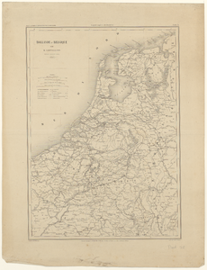 1416 Kaart van Nederland en België. Gradenverdeling in de rand. Linksboven: Atlas classique de géographie par H. ...