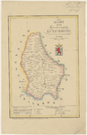 1428 Kaart van Luxemburg. Gradenverdeling in de rand, graadnet. Linksboven titel, daaronder wapen van Luxemburg, ...