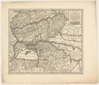 1586 Kaart van het zuidoosten van Zuid-Holland en het westen van Noord-Brabant. Gradenverdeling in de rand. Rechtsboven ...