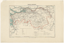 1658 Kaart van de provincie Noord-Brabant. Gradenverdeling in de rand. Middenboven de titel, rechtsboven: No. 7, ...