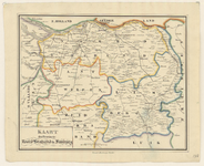 1659 Kaart van Noord-Brabant, Limburg en een deel van België. Middenonder schaal, daaronder verantwoording, linksonder ...