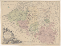 1682 Kaart van de Oostenrijkse Nederlanden en de aangrenzende gebieden. Met gradenverdeling, kompasroos en legenda. ...