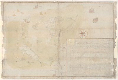 1712 Kaart van Brabant met kopie van een kaart voor de gemeente Groen aan de bestuurders van Mierlo, 1800