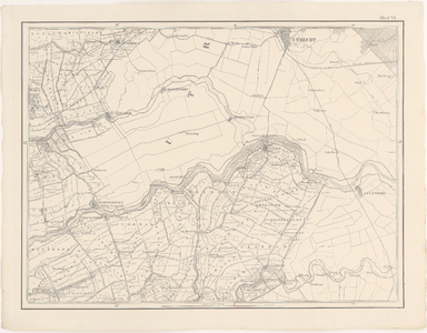1782 Zesde blad van een kaart in 9 bladen van de provincie Zuid-Holland. Met gradenverdeling. Linksboven Woerden, ...