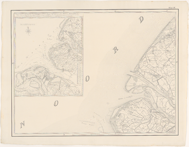 1783 Vierde blad van een kaart in 9 bladen van de provincie Zuid-Holland. Met gradenverdeling. Rechtsboven Loosduinene, ...