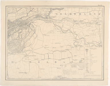1788 Negende blad van een kaart in 9 bladen van de provincie Zuid-Holland. Met gradenverdeling en legende. Linksboven ...