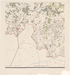 1790 Vijfde blad van een kaart van Noord-Brabant in zes bladen. Linksboven Teteringen, rechtsboven Boxtel, rechtsonder ...