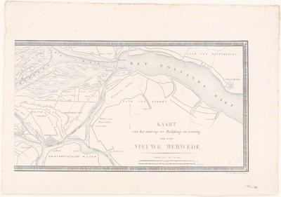 1806 Tweede blad van een tweebladige kaart van het stroomgebied van de Merwede tussen Heukelom en Willemstad met het ...