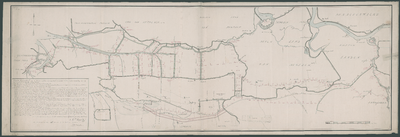 1819 Kaart van waterstaatkundige situatie tussen 's-Hertogenbosch en Geertruidenberg, 1796