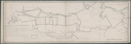 1819 Kaart van waterstaatkundige situatie tussen 's-Hertogenbosch en Geertruidenberg, 1796