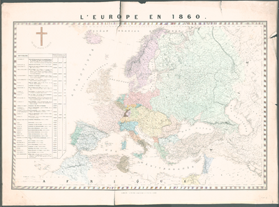 1824 Kaart van Europa in 1860 (in opdracht van de Katholieke Kerk), 1860