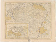 1833 Kaart van de generaliteitslanden Brabant en Limburg met inzetkaart: Charte den Antheil der General Staaten an ...