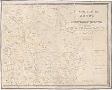 1975 Derde blad van een kaart (in 3 bladen) van de grensscheiding tussen Nederland en België, zoals die tijdens de ...