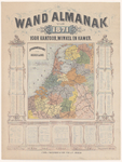 2219 Kaart van Nederland en een deel van België en Duitsland met spoorwegnet. De kaart maakt deel uit van de ...