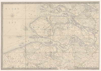 2223 Eerste blad van een kaart (in 3 bladen) van de grensscheiding tussen Nederland en België, zoals die tijdens de ...