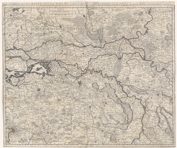 2246 Kaart van het stroomgebied van Maas en Rijn tussen Roermond en het Volkerak, respectievelijk Rees en Rotterdam. ...