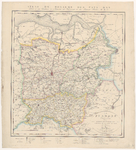 2271 Kaart van Oost-Vlaanderen, verdeeld in arrondissementen en kantons. Met gradenverdeling en legende., 1820
