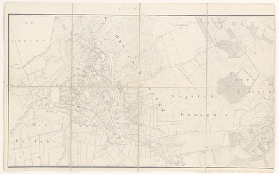 2275 No. 2 A. Eerste blad van een kaart in acht bladen van het gebied tussen 's-Hertogenbosch en Eindhoven, met (in ...