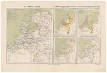 2309 Kaart van Nederland (a). Met gradenverdeling, legenda en overzicht van per provincie te benoemen leden van de ...