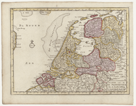 3107 Kaart van Nederland. Gradenverdeling in de rand. Linksboven: VIII, rechtsonder kader met titel en schaal, links ...