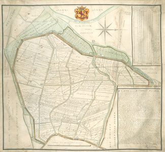 314 Landmeterskaart van het poldergebied ten zuidoosten van Almkerk door P.A. Ketelaar mede naar kaarten van M. van ...