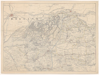 408 Tweede blad van een kaart van de provincie Noord-Brabant in 12 bladen, met bladwijzer. Linksboven Hendrik Ido ...