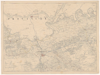 409 Derde blad van een kaart van de provincie Noord-Brabant in 12 bladen, met bladwijzer. Linksboven Herwijnen, ...
