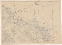 428 Vierde blad van een kaart van de provincie Noord-Brabant in 12 bladen, met bladwijzer. Linksboven Appeltern, ...