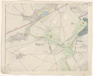 449 Vierde blad van een kaart in 9 bladen van een deel van de provincie Namen gelegen in de omgeving van Fleurus en ...