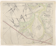 451 Eerste blad van een kaart in 9 bladen van een deel van de provincie Namen gelegen in de omgeving van Fleurus en ...