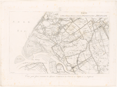 457 Zesde blad van een kaart in 12 bladen van de Rijn, Lek, Waal, Maas, Merwede en de aangrenzende gebieden. Linksboven ...