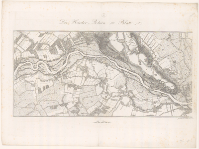 460 Elfde blad van een kaart in 12 bladen van de Rijn, Lek, Waal, Maas, Merwede en de aangrenzende gebieden. Linksboven ...
