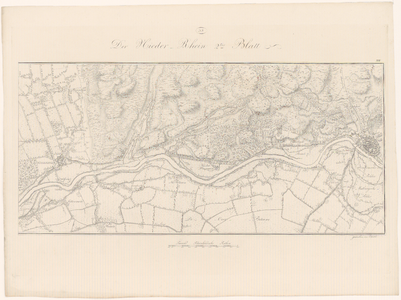 470 Twaalfde blad van een kaart in 14 bladen van de Rijn, Lek, Waal, Maas, Merwede en de aangrenzende gebieden. ...