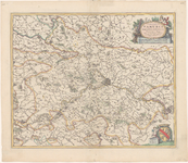 498 Kaart van het Belgische graafschap Namen. Gradenverdeling in de rand. Rechtsboven cartouche met titel en schaal, ...