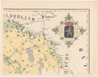 511 Derde blad van een kaart van de provincie Noord-Brabant in 6 bladen. Gradenverdeling in de boven- en rechterrand. ...