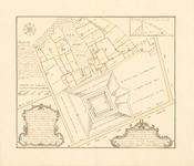 554 Kopie van een kopie van een kaart van Oud Lillo (B) en de omliggende hoeven, waarvan er 39 zijn gemeten, welke ...