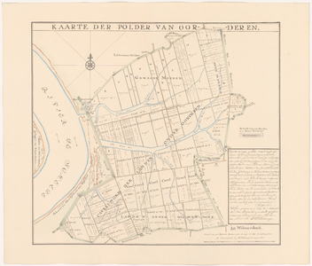 562 Kopie van een kopie van een kaart van de polders ten noordoosten, oosten en zuiden van fort Kruisschans aan de ...