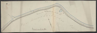 5800 Kaart van de Bloemendaalse dijk en gedeelte Bloemendaalse polder, gelegen bij Klundert, ca. 1830