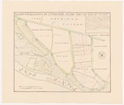 634 Kopie van een kaart van de Elisabethpolder, de Juffrouwenpolder en de Rolleplaat. Maten in de (genummerde) kavels. ...