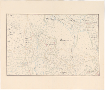 671 Negende blad van een kopie (in 16 bladen) van een kaart van het gebied rondom 's-Hertogenbosch, gelegen tussen ...